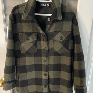 Vine Black and Green Plaid Jacket